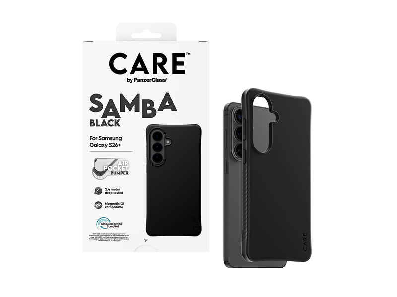 CARE by PanzerGlass Samba Case Black w. Qi Samsung Galaxy S26+