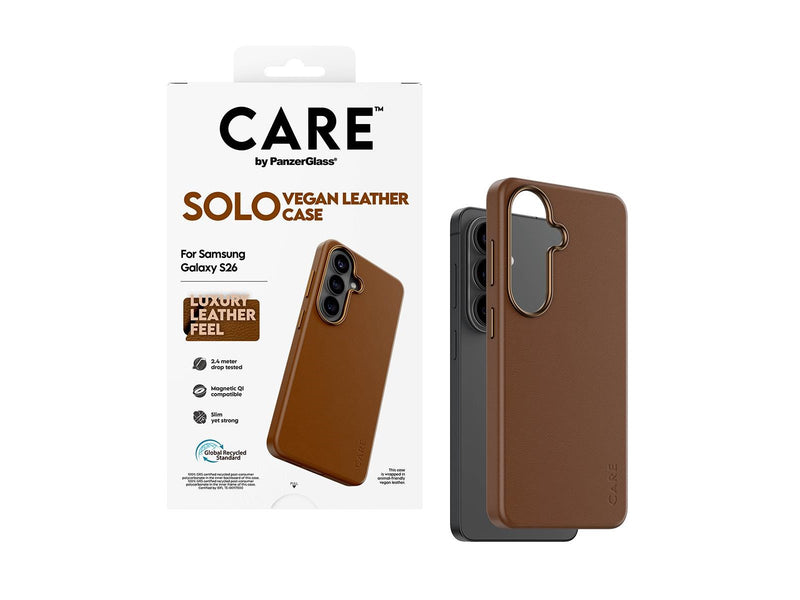 CARE by PanzerGlass Solo Case Brown w. Qi Samsung Galaxy S26