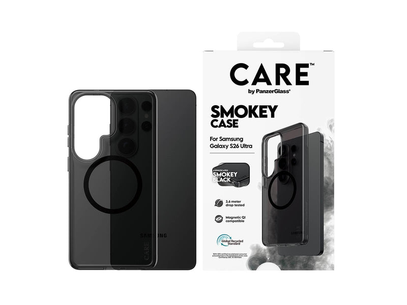 CARE by PanzerGlass Urban Explorer Case Smokey w. Black Qi Samsung Galaxy S26 Ultra