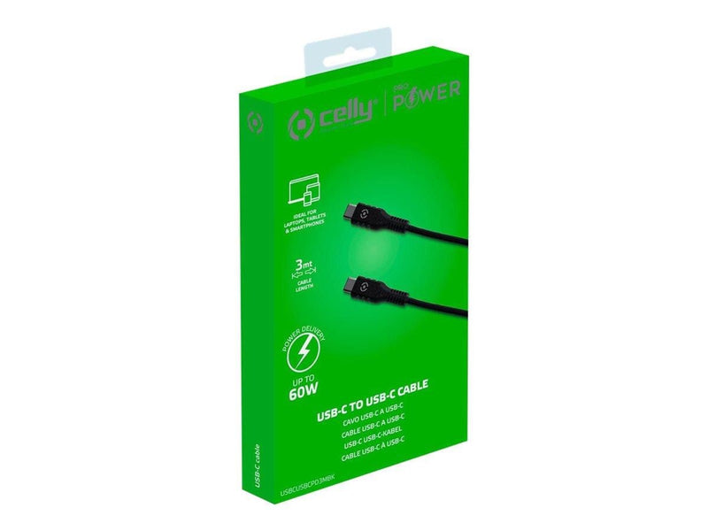 CELLY ProPower - USB-C cable - 24 pin USB-C to 24 pin USB-C - 3 m