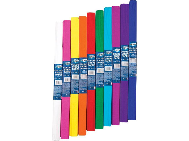 CENTRUM Crepe Paper 50cm*2m. ASS.10 rll.