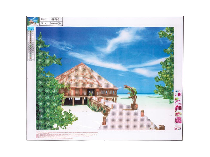 CENTRUM Diamond Painting 40*50cm. BEACH WITH HOUSE