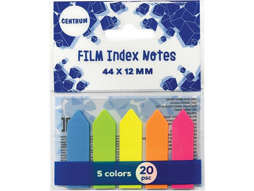 CENTRUM Indeksfaner 45*12mm 5 neonfarver ass.