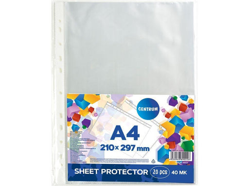 CENTRUM Plastic pocket A4 40 micron 20 pcs.