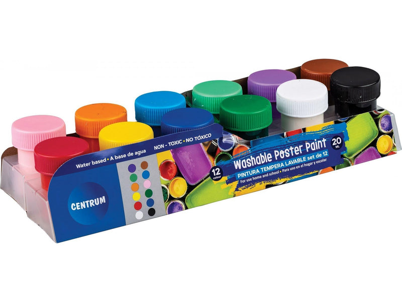 CENTRUM Poster Paints 12 pcs.20ml cans. Ass.