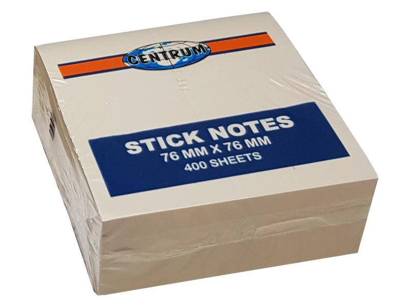 CENTRUM StickNotes 75*75mm. 400 sheets. Pastel yellow