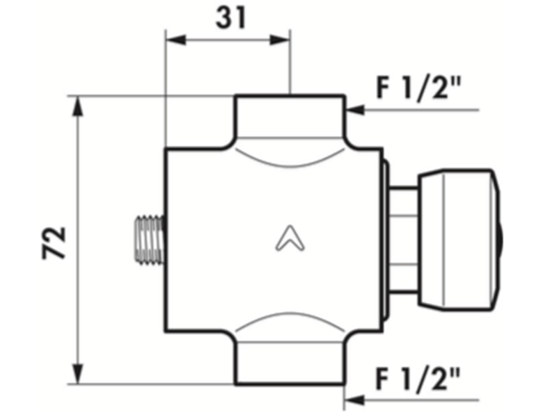 CMA Shower valve tempo-stop 1/2