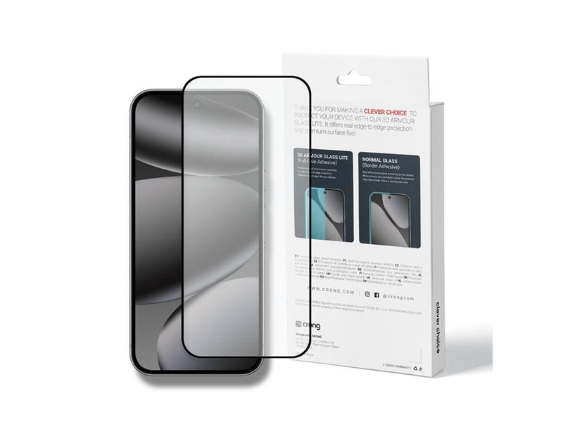 CRONG 3D Armour Glass Lite - Full Glue Tempered Glass for Google Pixel 9 Pro XL / 10 Pro XL