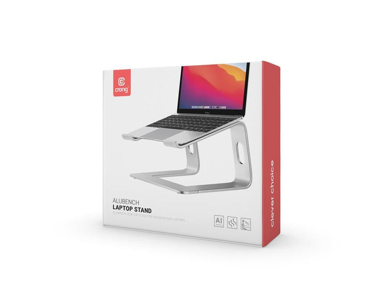 CRONG AluBench – Aluminum Laptop Stand - Silver