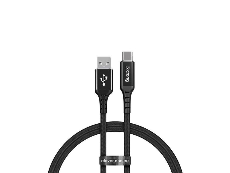 CRONG Armor Link - 60W PD 3A USB-A to USB-C Cable 150cm (Black)