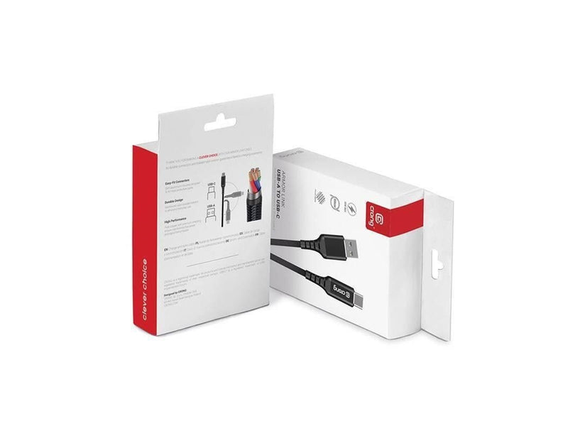 CRONG Armor Link - 60W PD 3A USB-A to USB-C Cable 150cm (Black)