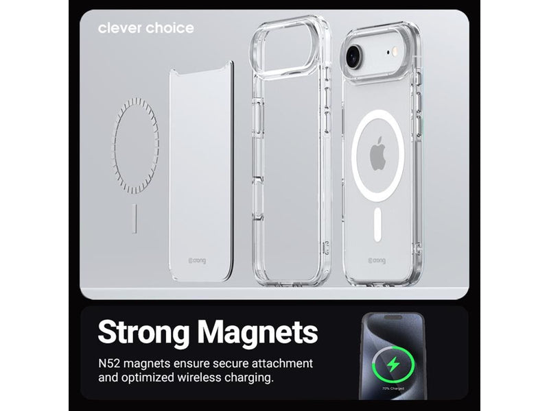 CRONG Clear MAG Cover - MagSafe iPhone 17 Case (Clear)