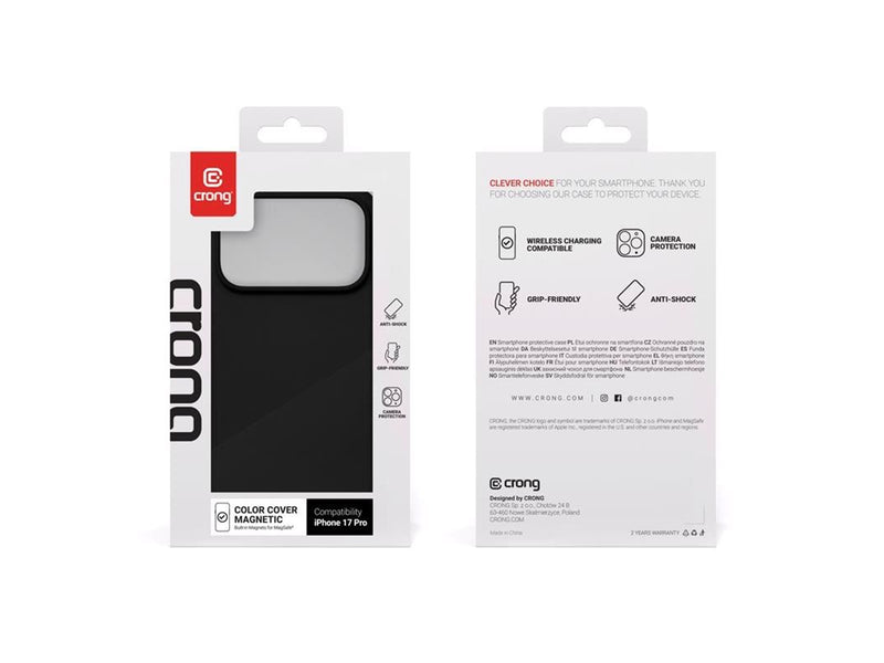 CRONG Color Cover Magnetic - Case MagSafe iPhone 17 Pro (black)