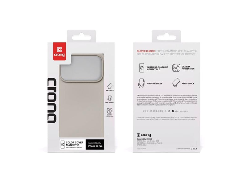 CRONG Color Cover Magnetic - Case MagSafe iPhone 17 Pro (stone beige)