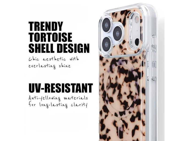CRONG Deluxe MAG Cover - iPhone 17 MagSafe Case - Blonde Tortoise
