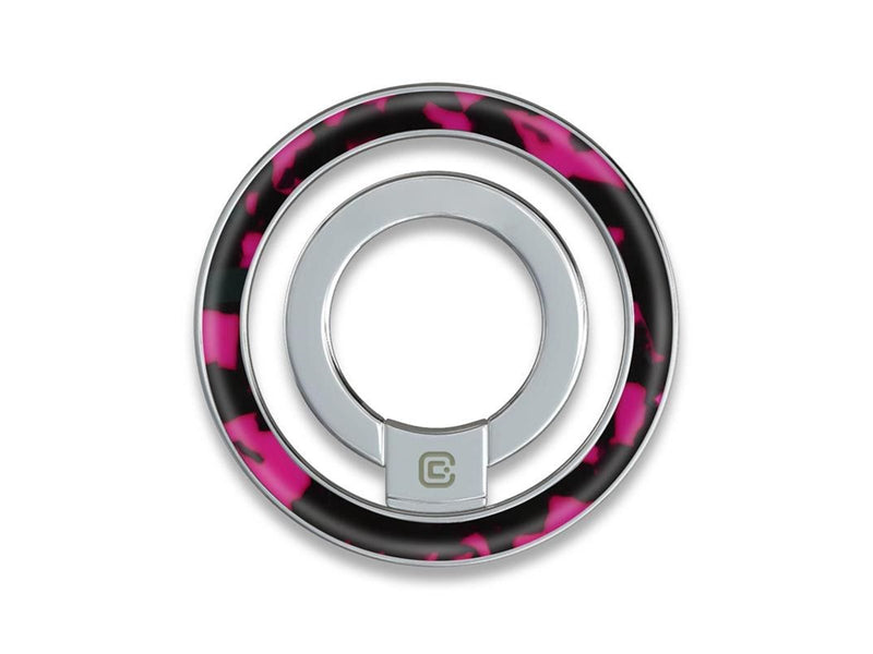 CRONG Deluxe RING Holder - MagSafe Magnetic Phone Holder - Pink Tortoise