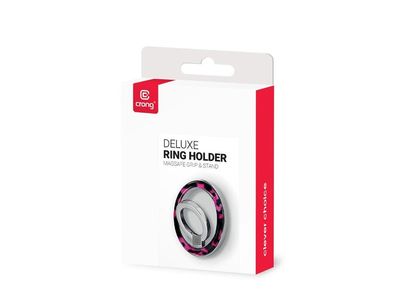 CRONG Deluxe RING Holder - MagSafe Magnetic Phone Holder - Pink Tortoise