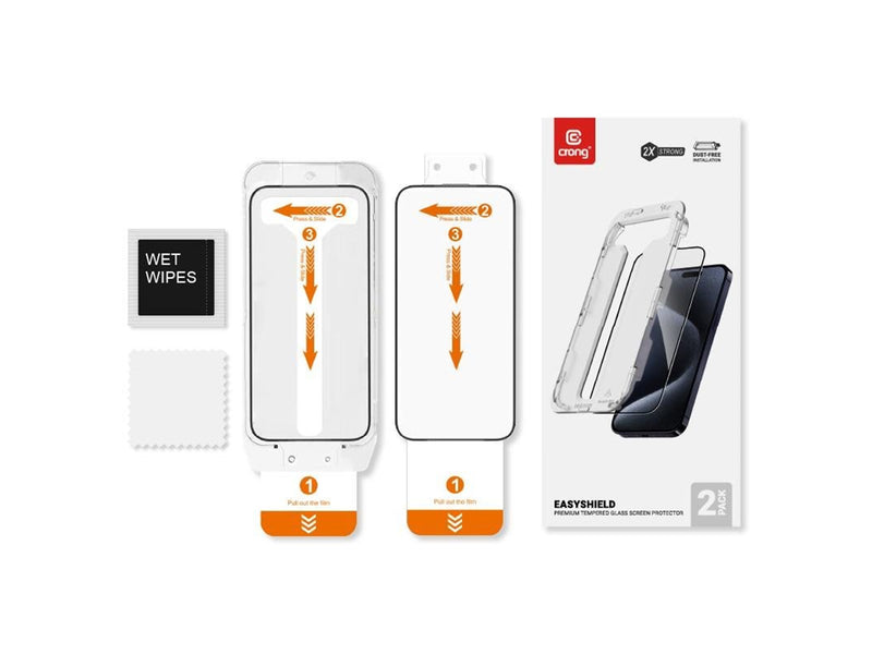 CRONG EasyShield 2-Pack - Tempered Glass iPhone 15 Pro Max (2 pieces)