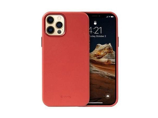 CRONG Essential Cover - iPhone 12 Pro Max Faux Leather Case (Red)