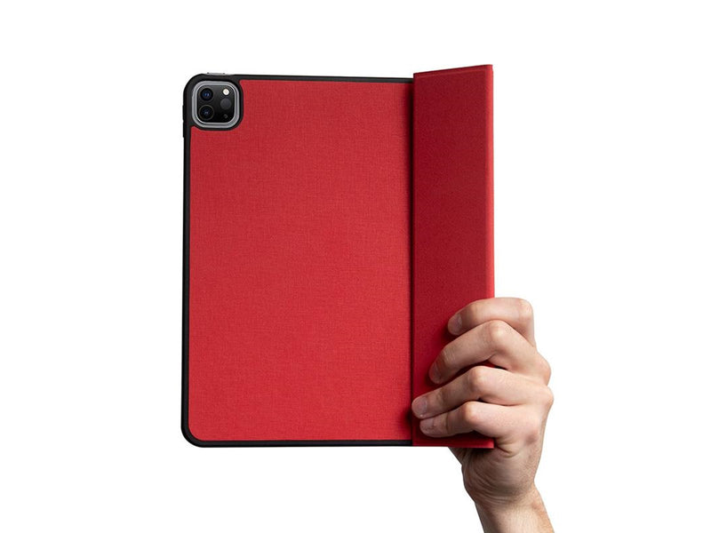 CRONG FlexFolio – iPad Air 11” (2026-2024) / iPad Air 10.9” (5th-4th gen.) / iPad Pro 11" (2022-2021) Case with Apple Pencil - Red