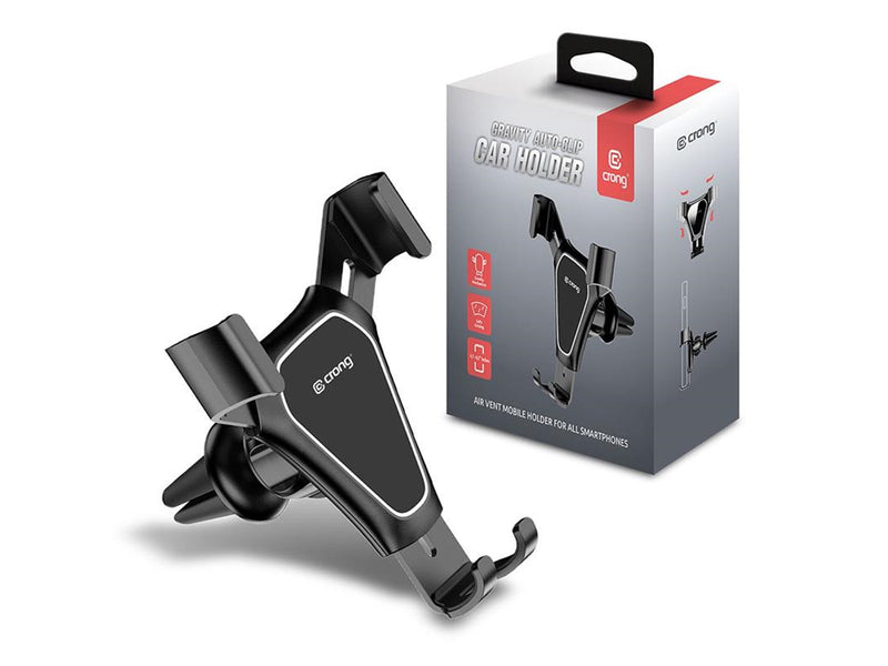 CRONG Gravity Auto-Clip Car Holder - Gravity car holder for 4.7"- 6.5" phones - black