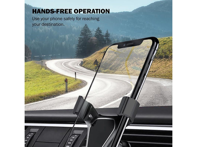 CRONG Gravity Auto-Clip Car Holder - Gravity car holder for 4.7"- 6.5" phones - black