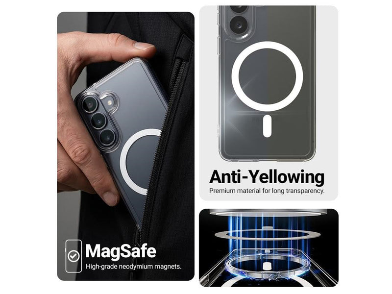 CRONG Hybrid Clear Magnetic - MagSafe Case for OnePlus 15R (Clear)