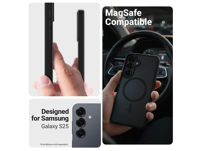CRONG Hybrid Matte Magnetic - MagSafe Case Samsung Galaxy S25 (Black)