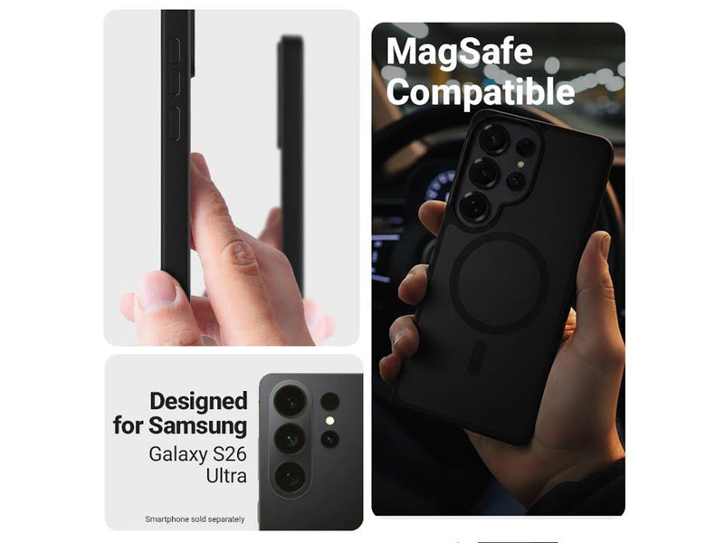 CRONG Hybrid Matte Magnetic - MagSafe Case for Samsung Galaxy S26 Ultra (Gray)