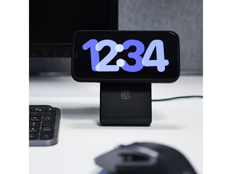 CRONG MagSpot Pivot Stand - 3-in-1 Wireless Charger with MagSafe for iPhone Apple Watch and AirPods - Black