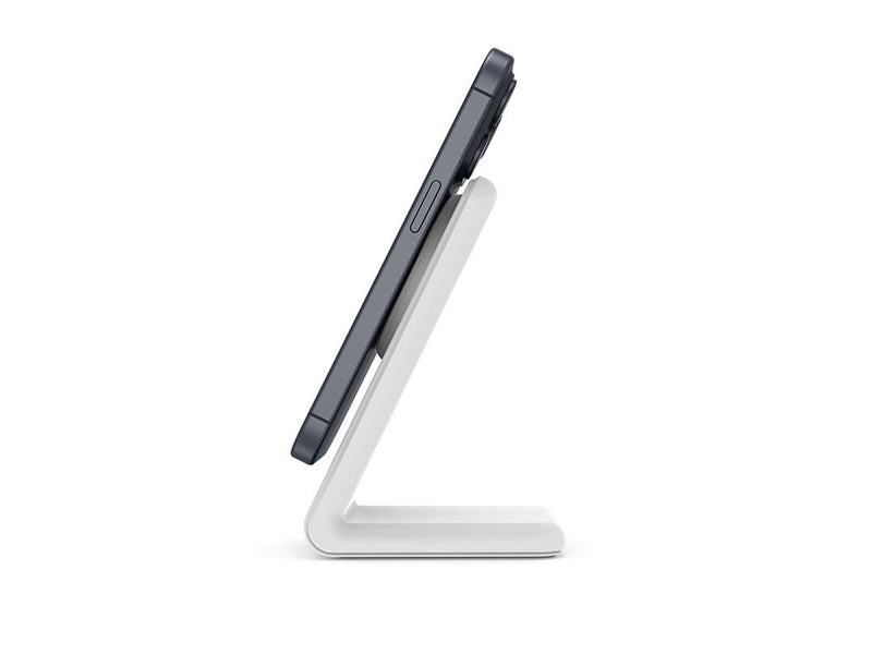 CRONG MagSpot Stand - 2-in-1 Wireless Charger with MagSafe for iPhone and AirPods - White