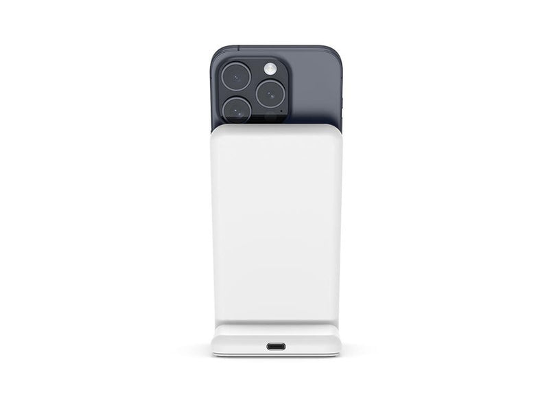CRONG MagSpot Stand - 2-in-1 Wireless Charger with MagSafe for iPhone and AirPods - White