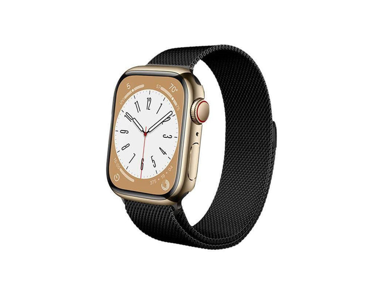 CRONG Milano Steel - Stainless Steel Strap for Apple Watch 38/40/41/42 mm (Black)