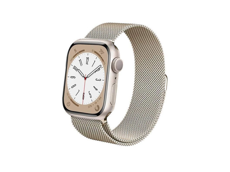CRONG Milano Steel – Stainless Steel Strap for Apple Watch 38/40/41/42 mm (Champagne)