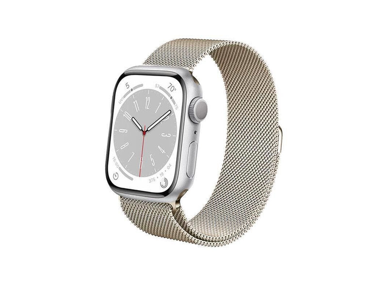 CRONG Milano Steel – Stainless Steel Strap for Apple Watch 38/40/41/42 mm (Champagne)