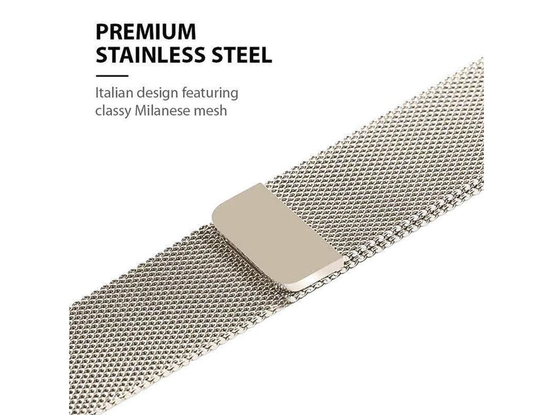 CRONG Milano Steel – Stainless Steel Strap for Apple Watch 38/40/41/42 mm (Champagne)