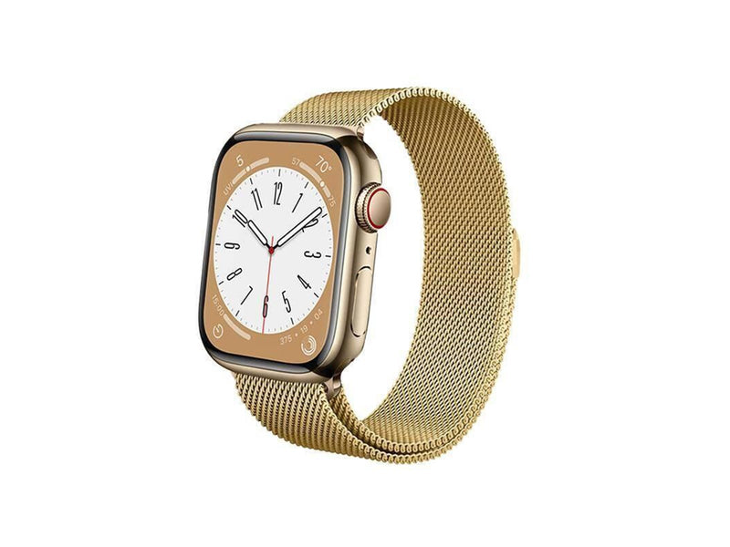 CRONG Milano Steel - Stainless Steel Strap for Apple Watch 38/40/41/42 mm (Gold)