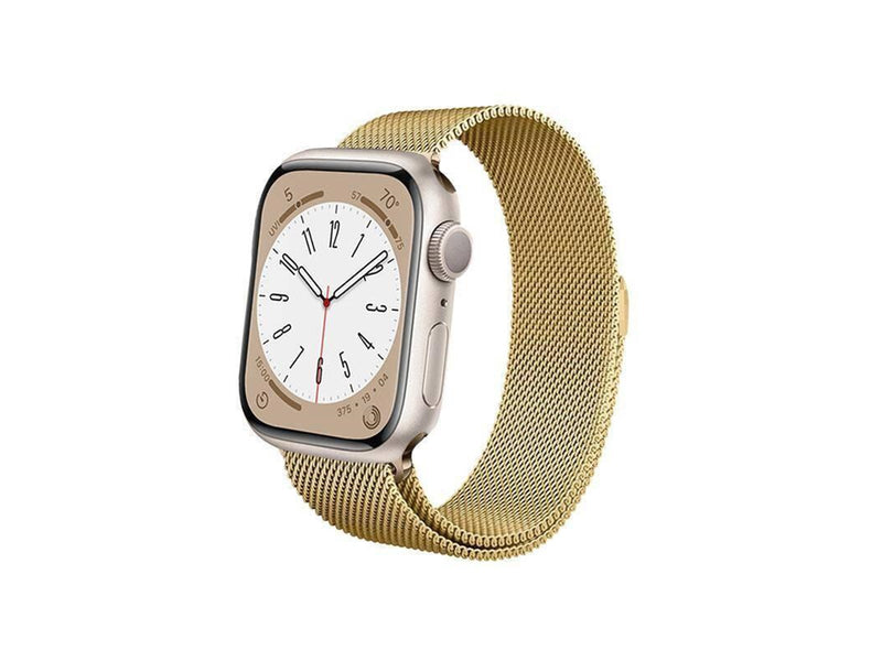 CRONG Milano Steel - Stainless Steel Strap for Apple Watch 38/40/41/42 mm (Gold)