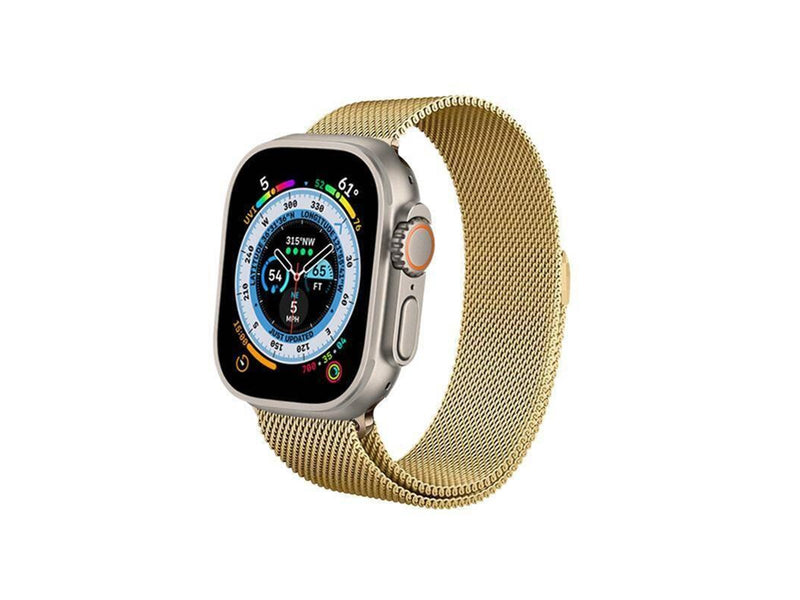 CRONG Milano Steel - Stainless Steel Strap for Apple Watch 38/40/41/42 mm (Gold)