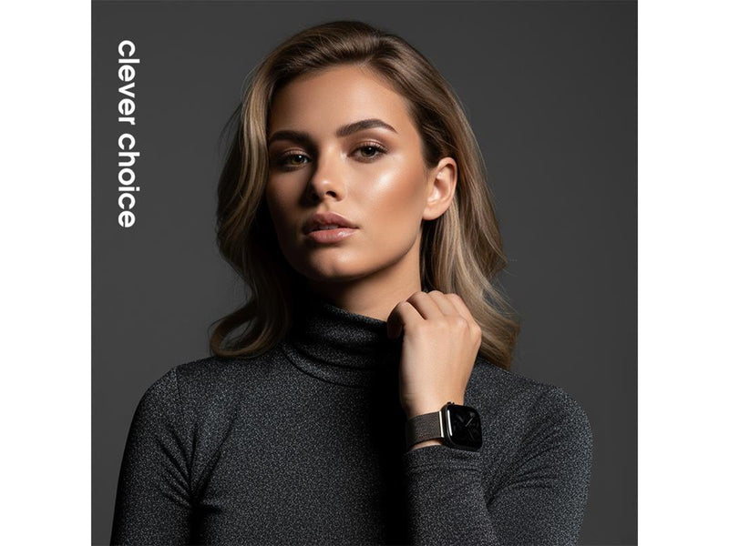 CRONG Milano Steel - Stainless Steel Strap for Apple Watch 38/40/41/42 mm (Graphite)