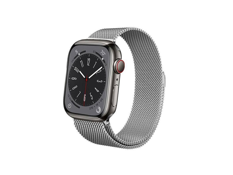 CRONG Milano Steel - Stainless Steel Strap for Apple Watch 38/40/41/42 mm (Silver)