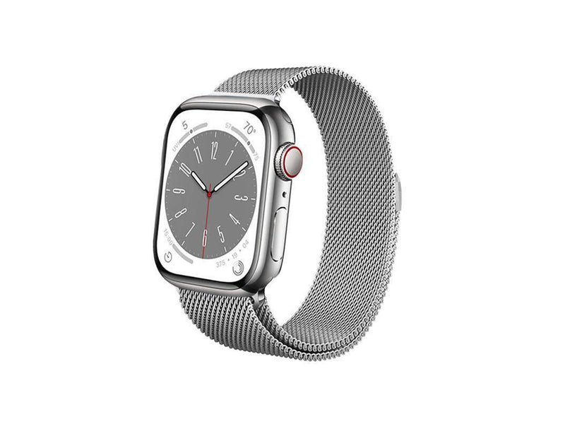 CRONG Milano Steel - Stainless Steel Strap for Apple Watch 38/40/41/42 mm (Silver)