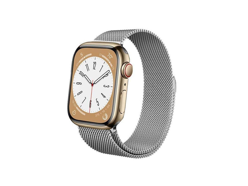 CRONG Milano Steel - Stainless Steel Strap for Apple Watch 38/40/41/42 mm (Silver)