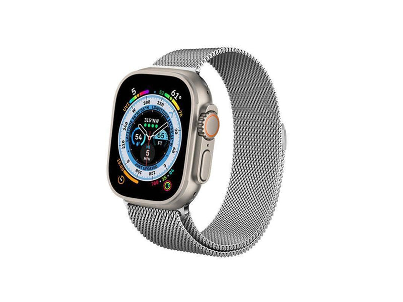 CRONG Milano Steel - Stainless Steel Strap for Apple Watch 38/40/41/42 mm (Silver)