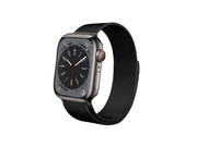 CRONG Milano Steel - Stainless Steel Strap for Apple Watch 44/45/46/49 mm (Black)