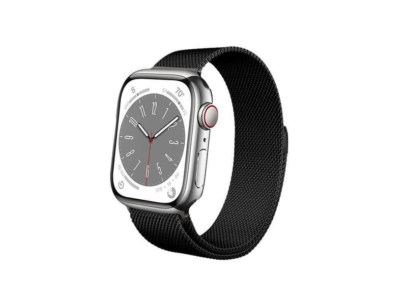 CRONG Milano Steel - Stainless Steel Strap for Apple Watch 44/45/46/49 mm (Black)