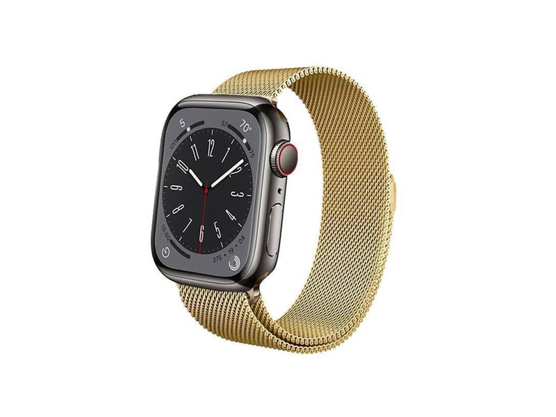 CRONG Milano Steel - Stainless Steel Strap for Apple Watch 44/45/46/49 mm (Gold)