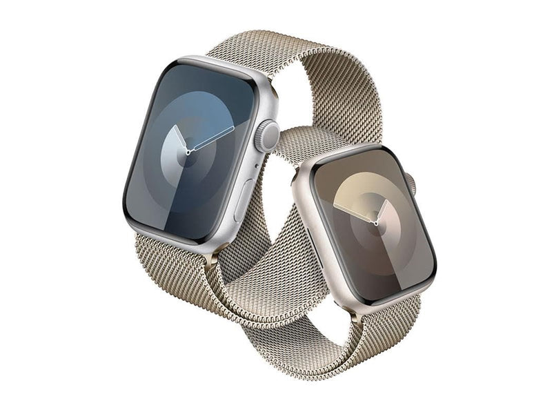CRONG Milano Steel – Stainless Steel Strap for Apple Watch 44/45/46/49mm (Champagne)