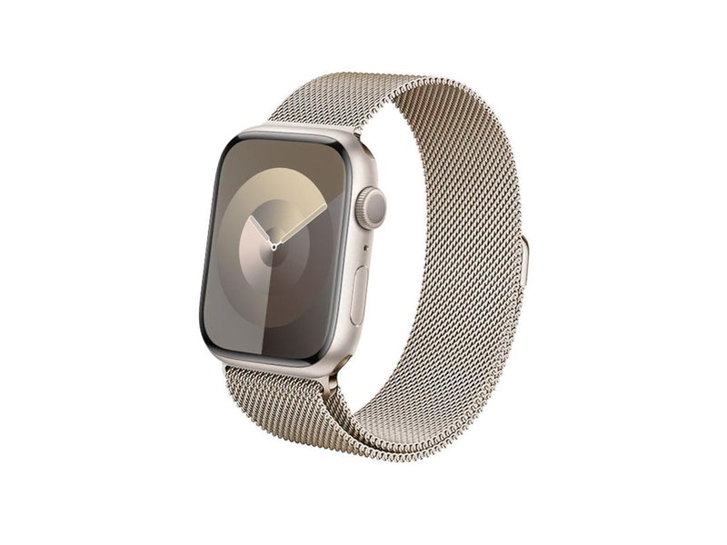 CRONG Milano Steel – Stainless Steel Strap for Apple Watch 44/45/46/49mm (Champagne)