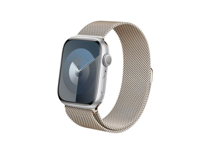 CRONG Milano Steel – Stainless Steel Strap for Apple Watch 44/45/46/49mm (Champagne)